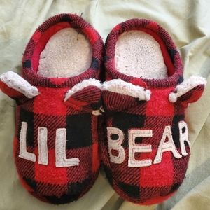 Checker Lil Bear Slippers Toddler size 9/10